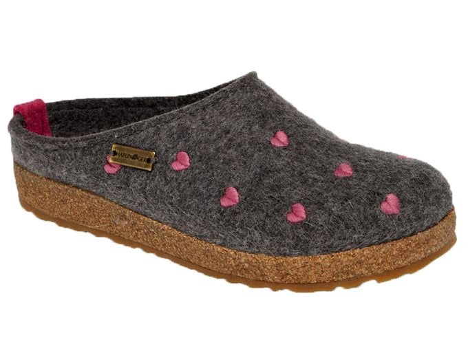 Cuoricini Hearts Grey by HAFLINGER Size 42 Only FINAL SALE