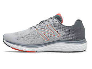 Men's 680v7 Grey/Ghost Pepper by NEW BALANCE, Size 8.5, 9, 11 Extra Wide, FINAL SALE