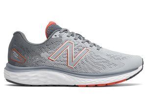 Men's 680v7 Grey/Ghost Pepper by NEW BALANCE, Size 8.5, 9, 11 Extra Wide, FINAL SALE